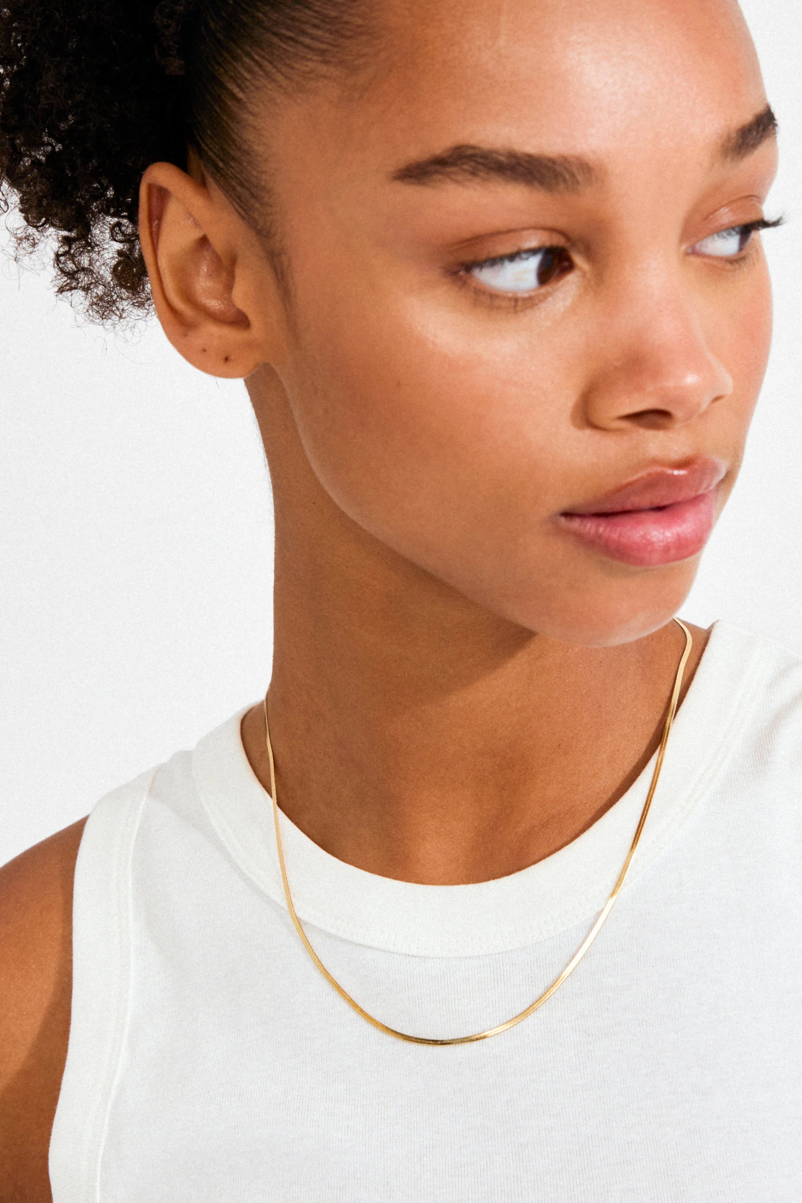 Nykyta Gold | Herringbone Chain Necklace by Pilgrim