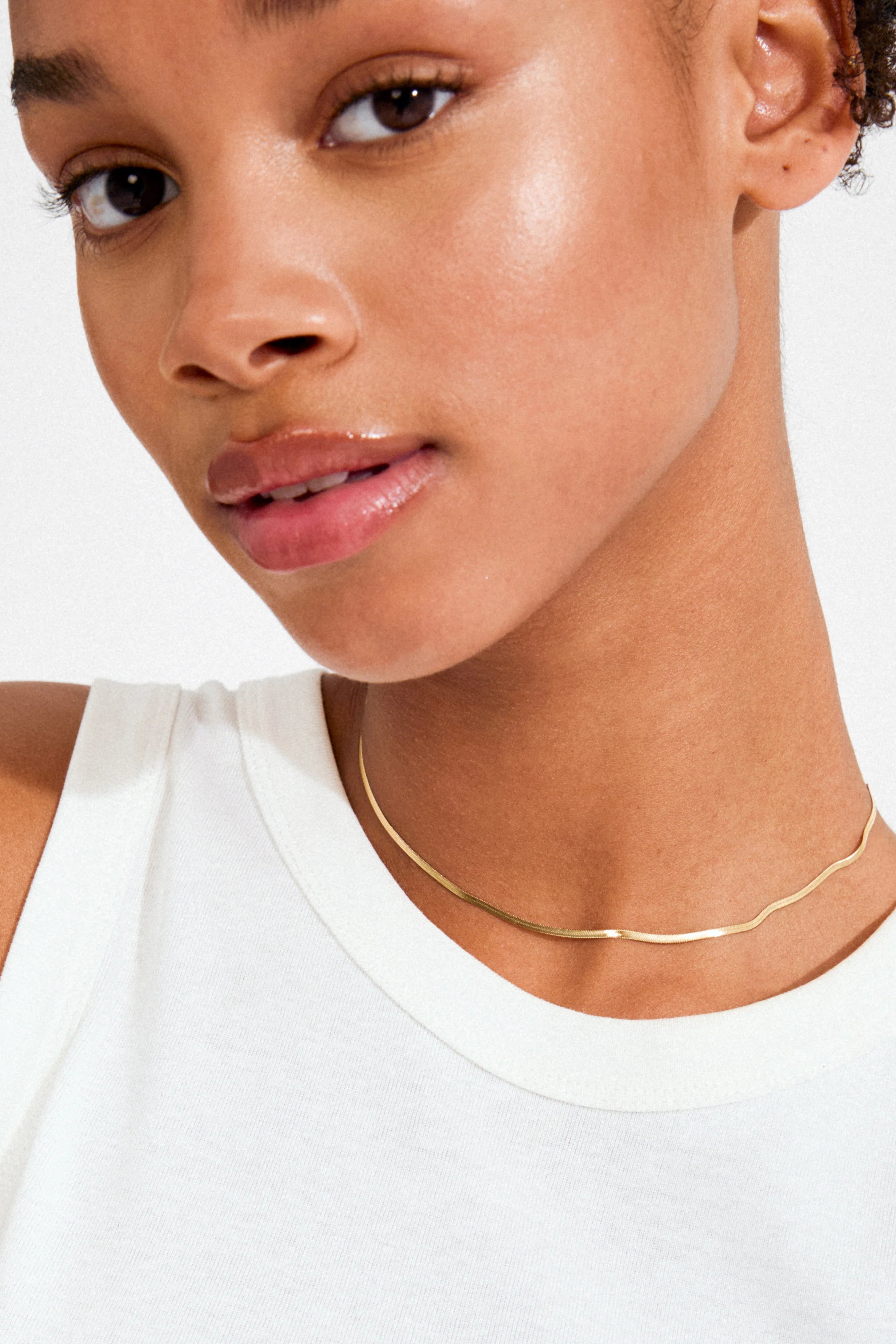 Nykyta Gold | Herringbone Chain Necklace by Pilgrim