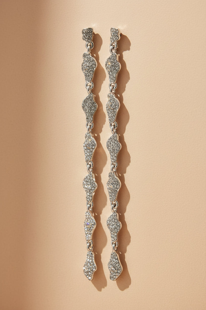 Berne Silver | Crystal Pendant Earrings by Pilgrim