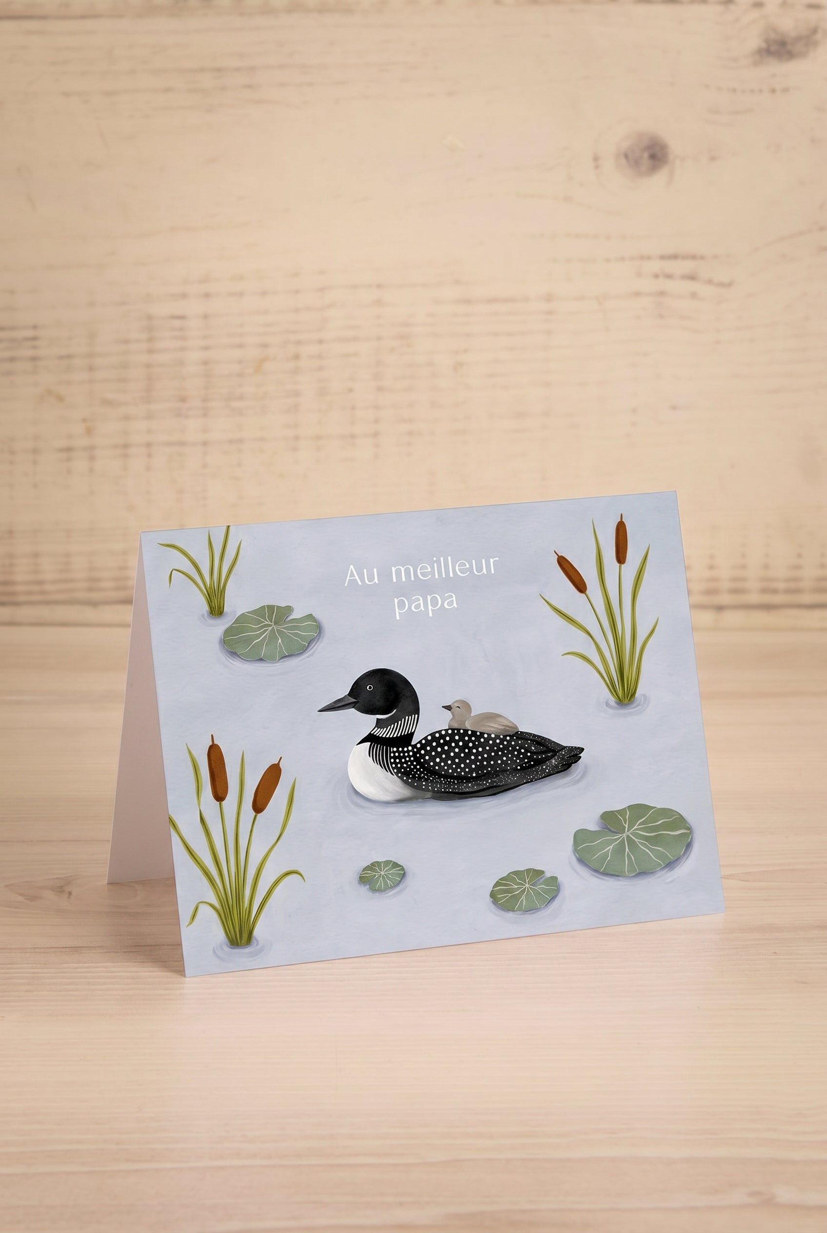 photo of a greeting card at maison garçonne that says Au meilleur papa illustration by Marie-Lise