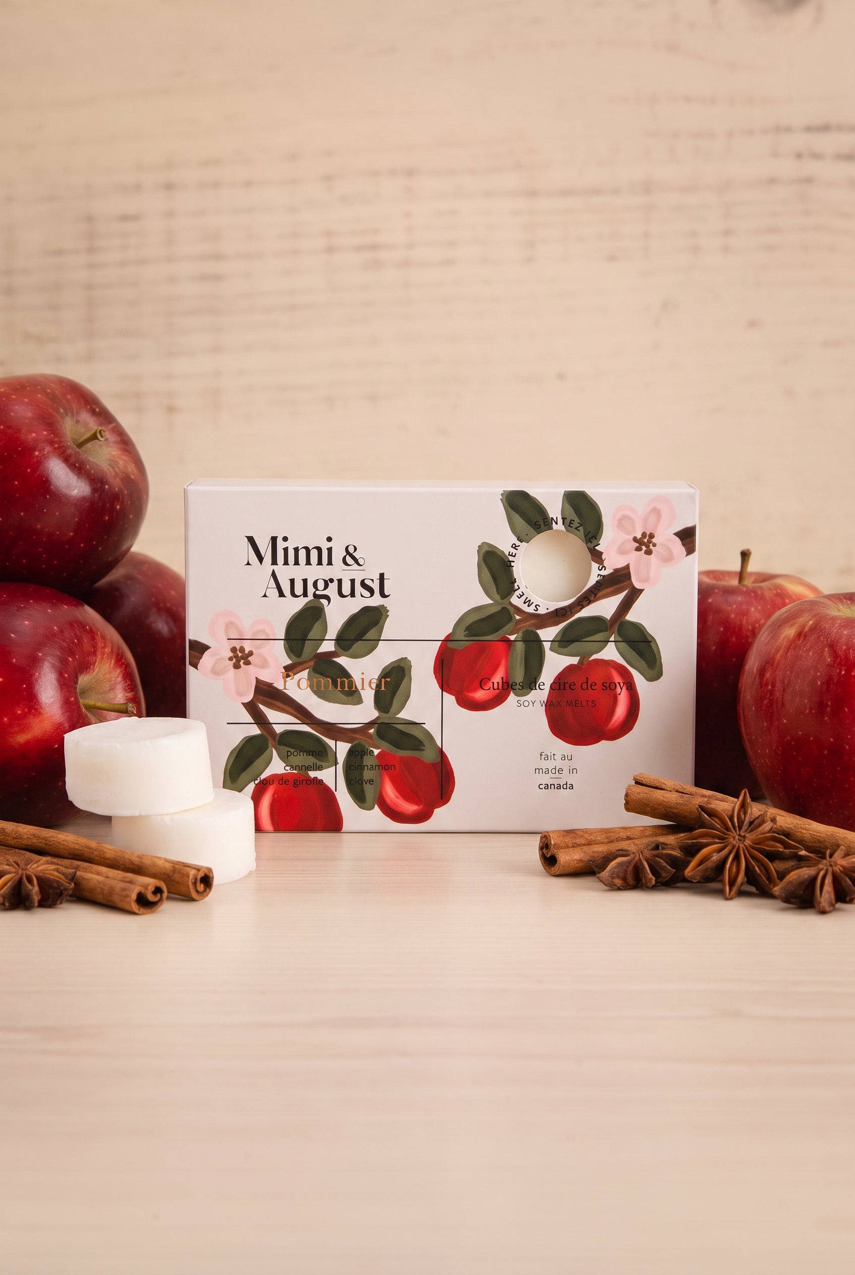 front view of Apple Tree Soy Wax Melts at Maison garçonne