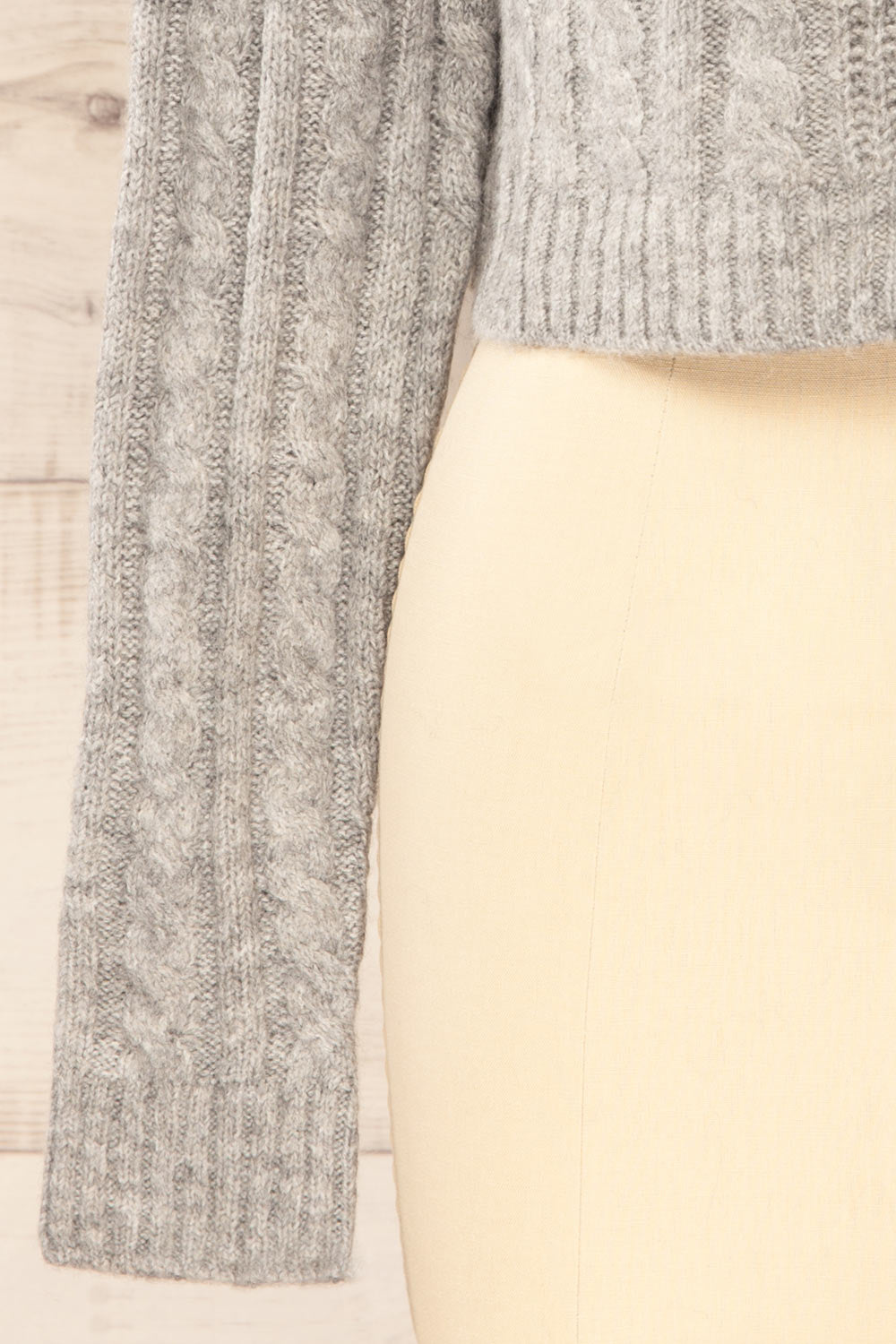Pulborough Grey Cropped Turtleneck Sweater | La petite garçonne  sleeve 