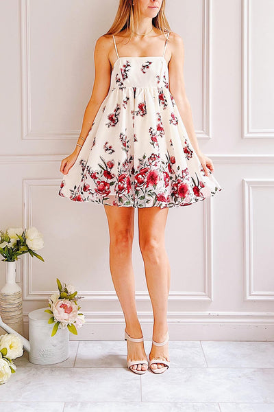 Lyra Short Floral Babydoll Dress | Boutique 1861 model
