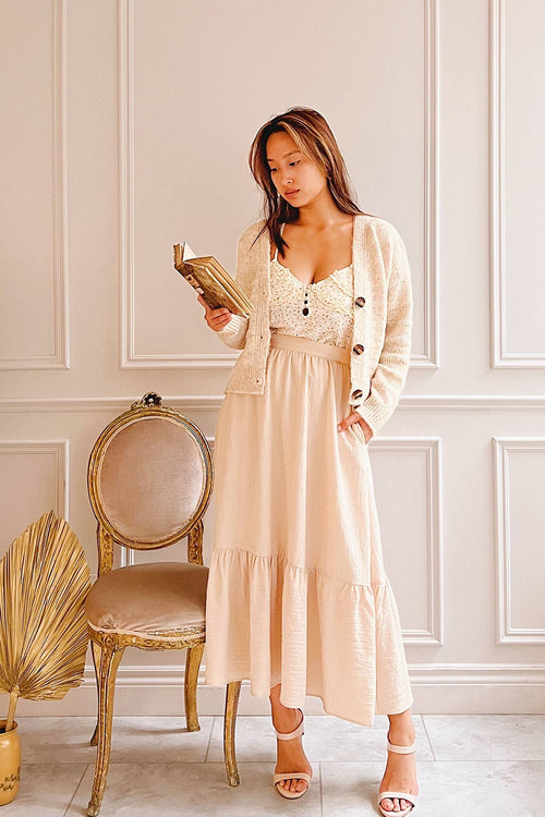 Yanna Midi Skirt - White