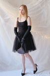 Zarielle | Short Black Tulle Tiered Dress- boutique 1861 on model