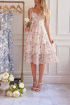Isadora | Floral Tiered Midi Dress w/ Ruffles