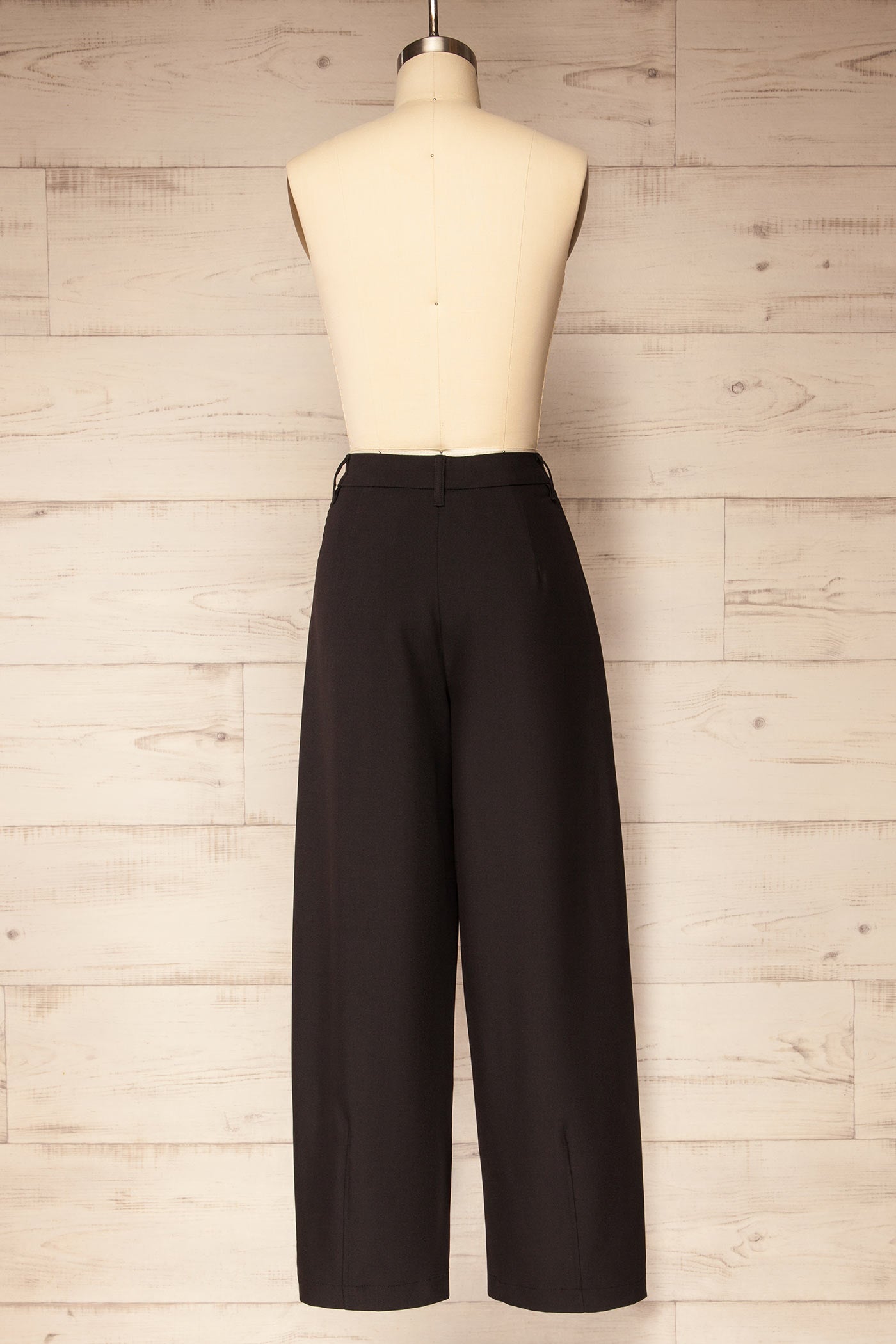 Satna Black Barrel Legs Trousers | La petite garçonne back