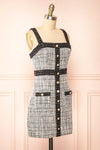 Scarlett Black & White Short Tweed Dress | Boutique 1861 side view
