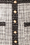 Scarlett Black & White Short Tweed Dress | Boutique 1861 fabric