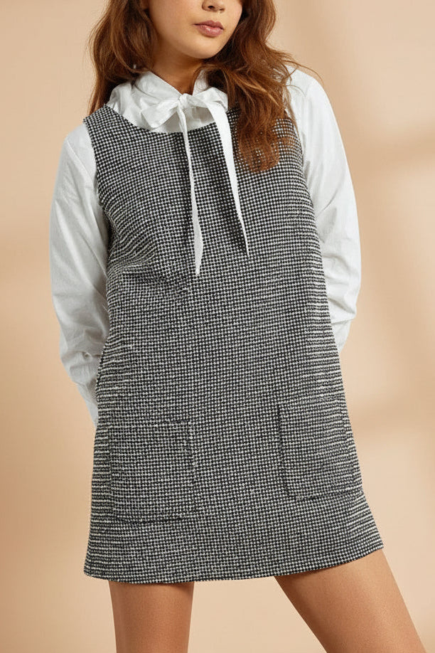 Theotiste Short Tweed Dress | La petite garçonne front model