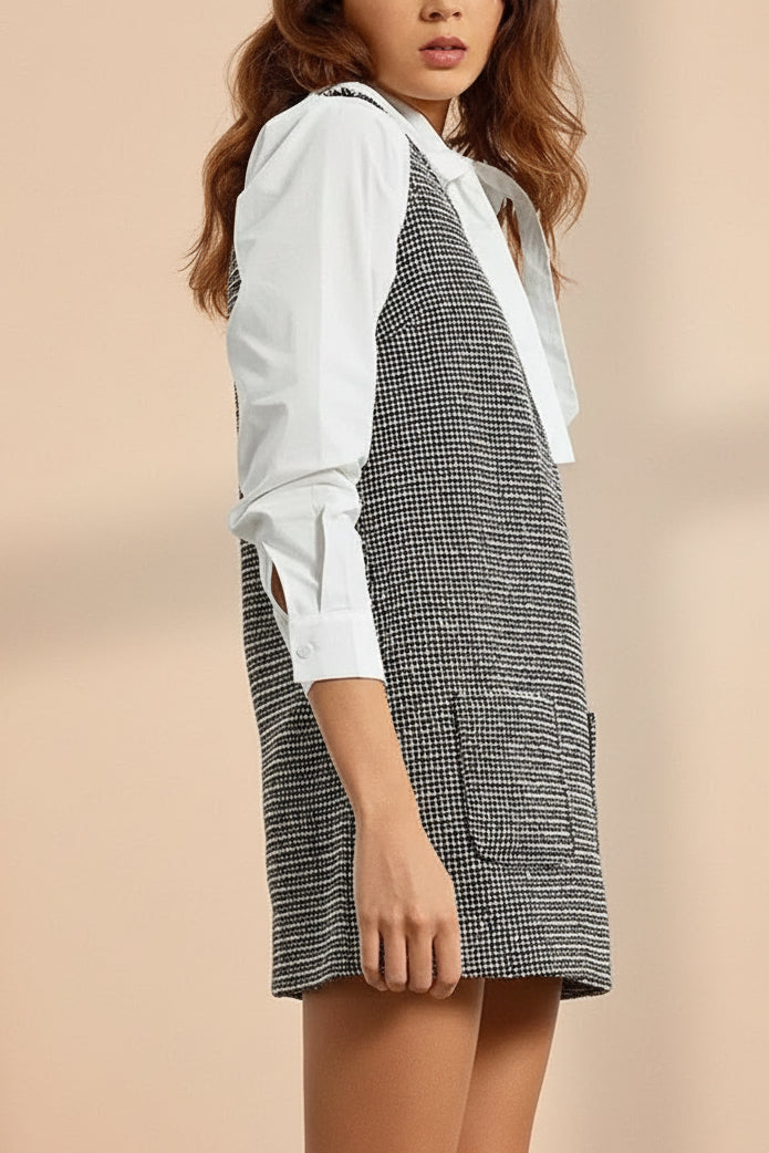 Theotiste Short Tweed Dress | La petite garçonne side model