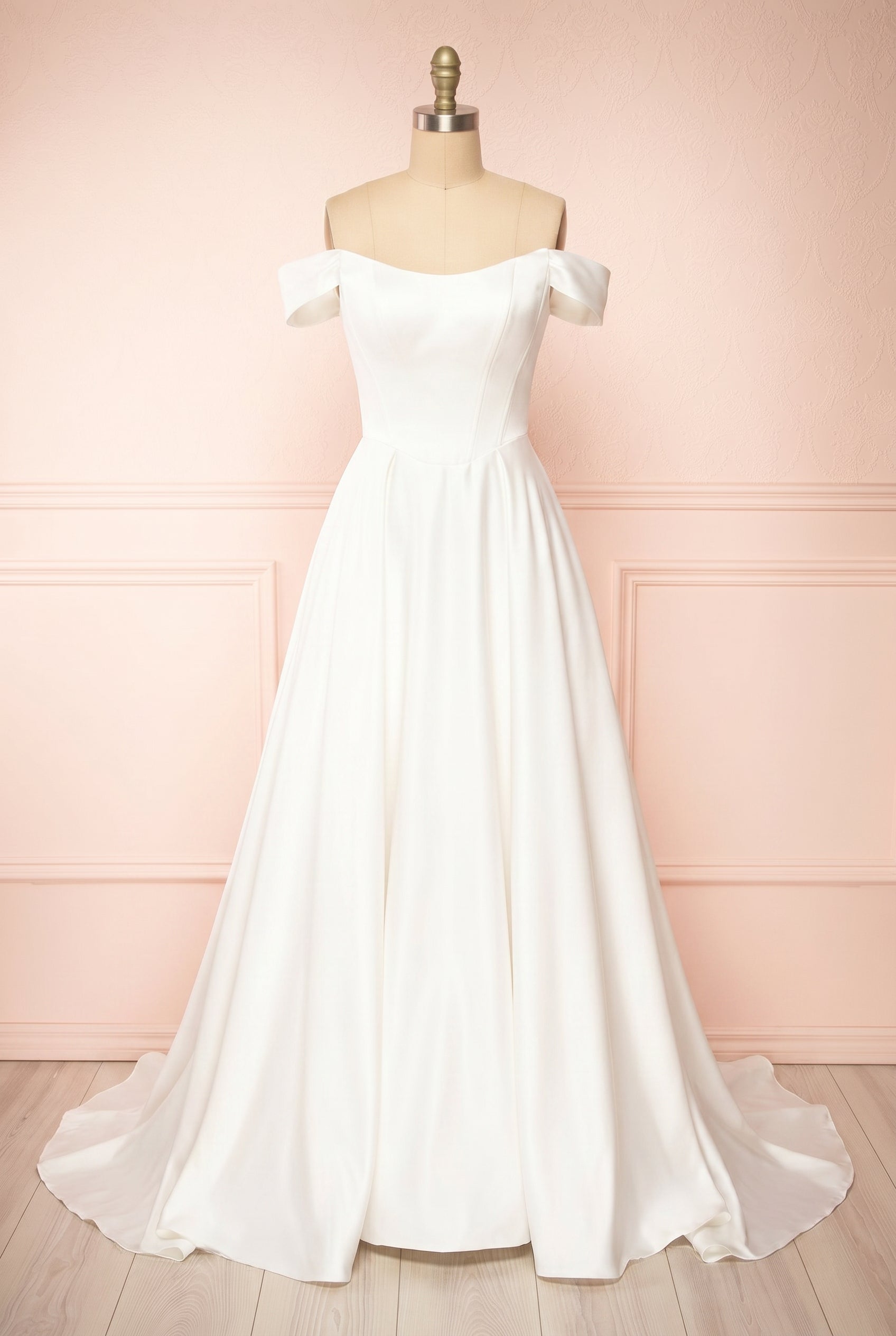 Valentyne | Maxi Satin Off Shoulders Wedding Dress