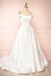 Valentyne | Maxi Satin Off Shoulders Wedding Dress
