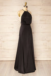Versailles Black Maxi Dress w/ Laced Back | La petite garçonne side view