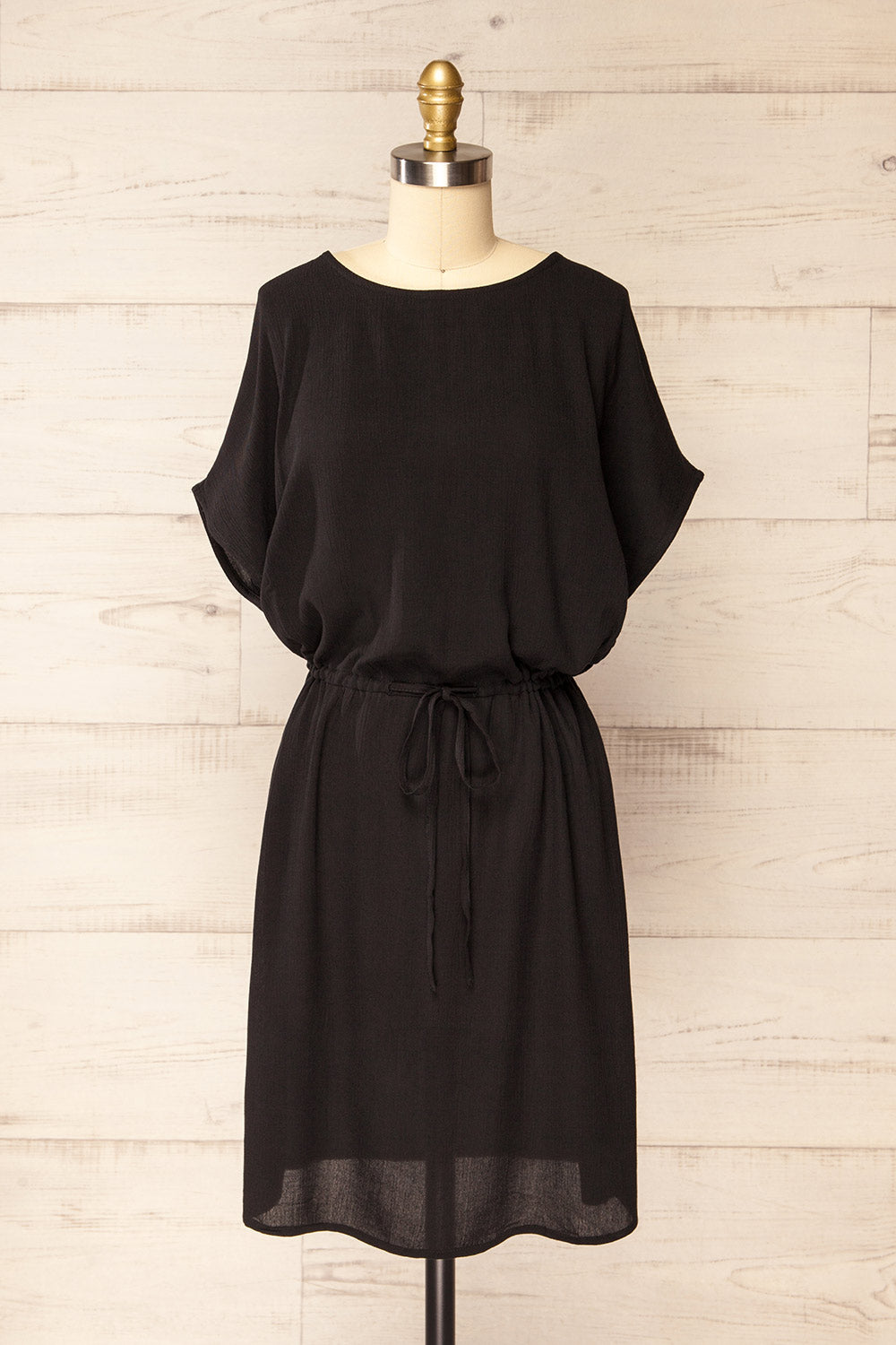 Ababa Black Oversized Short Dress | La petite garçonne front view