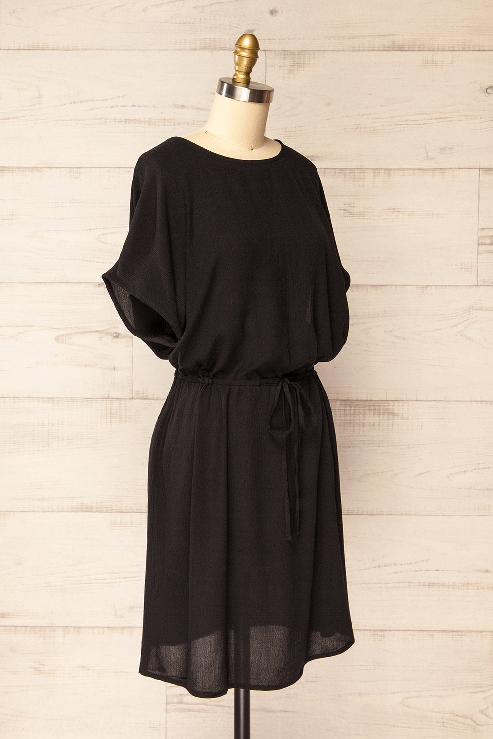 Ababa Black Oversized Short Dress | La petite garçonne side view