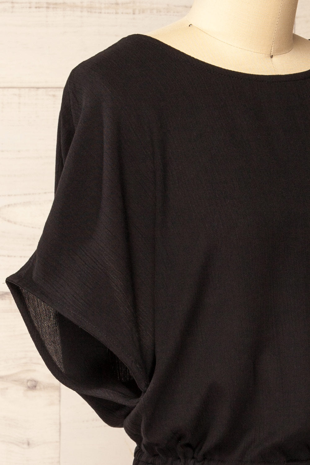 Ababa Black Oversized Short Dress | La petite garçonne side