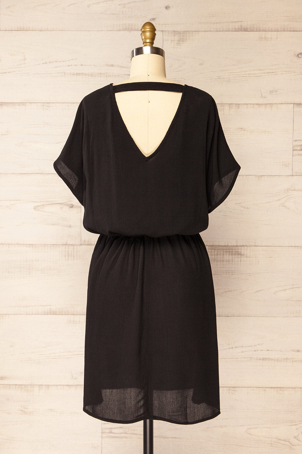 Ababa Black Oversized Short Dress | La petite garçonne back view