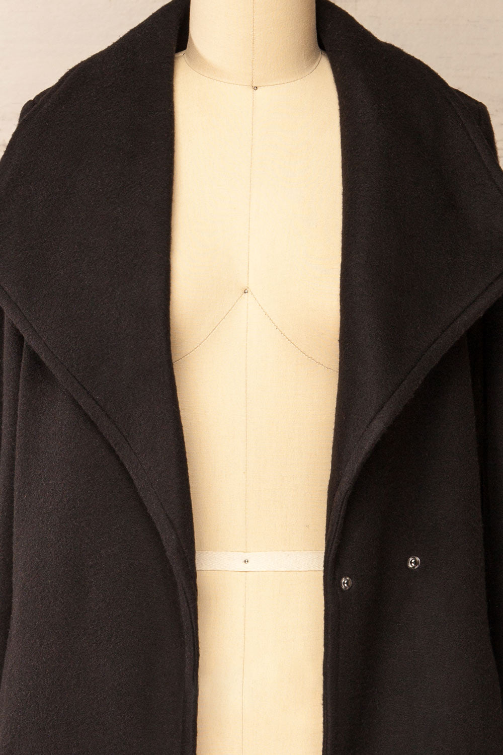 Abasha Black Short Felt Coat | La petite garçonne open