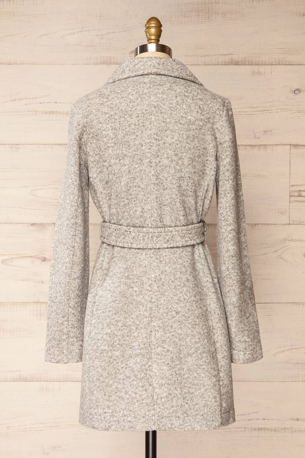 Abasha Grey Short Felt Coat | La petite garçonne back view