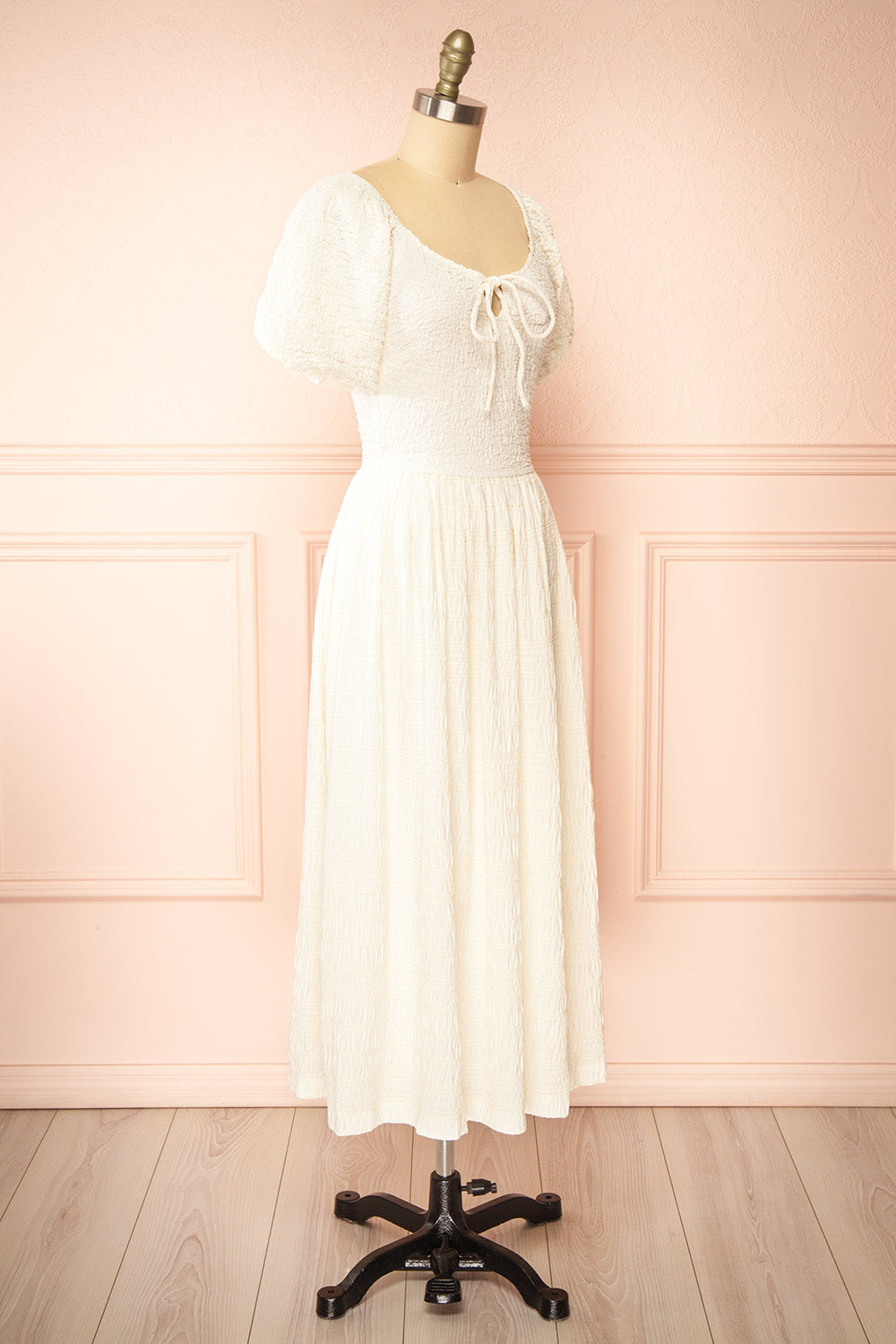 Abaume | Long Ruched Ivory Dress