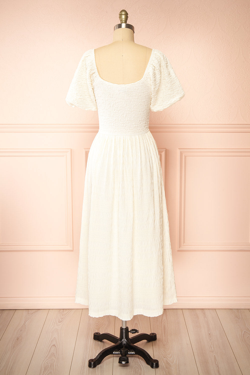 Abaume | Long Ruched Ivory Dress