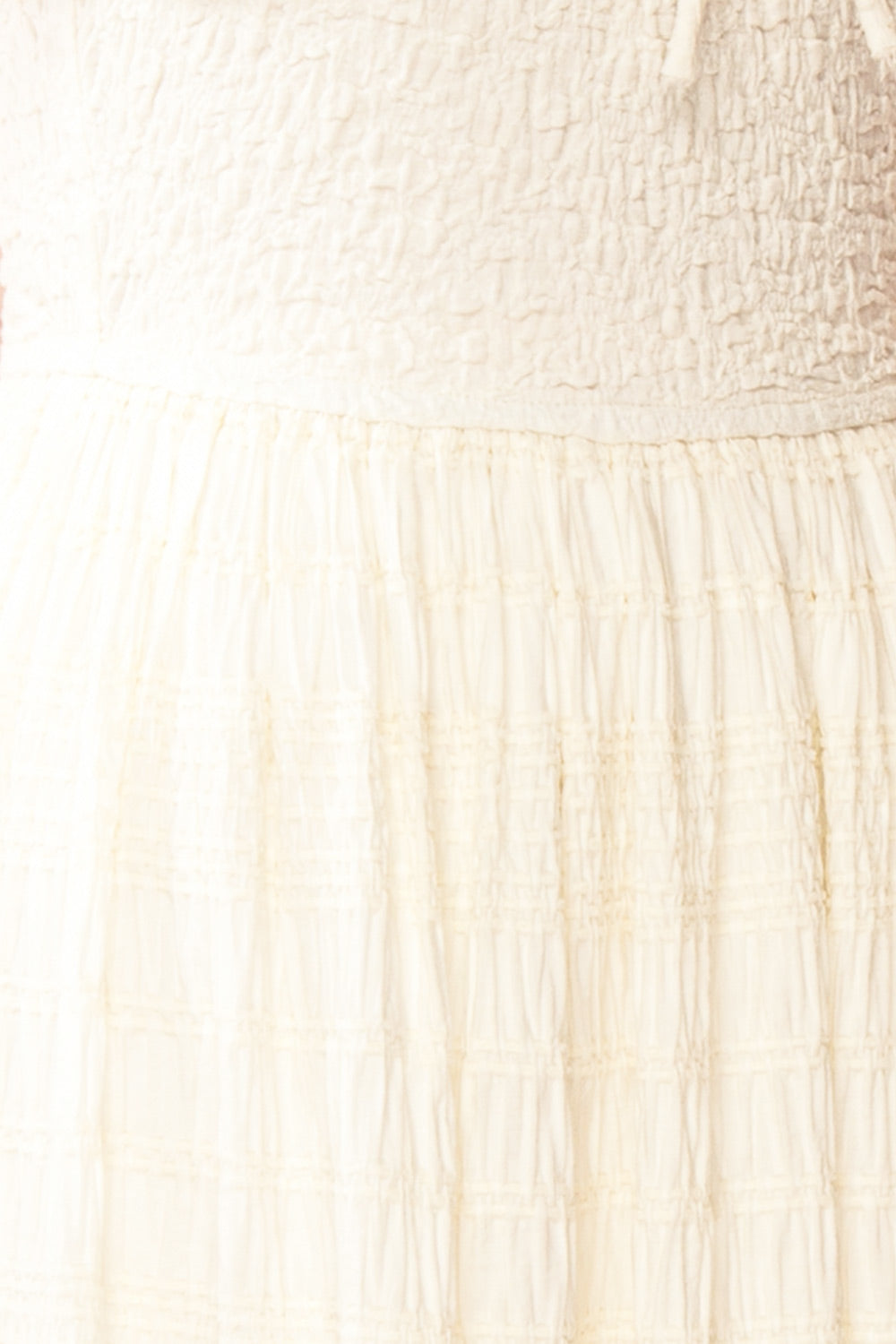 Abaume | Long Ruched Ivory Dress