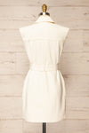 Abbotsford White Sleeveless Tweed Blazer Dress | La petite garçonne back view