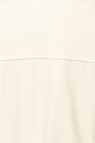 Abbotsford White Sleeveless Tweed Blazer Dress | La petite garçonne fabric