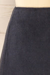 Aberfoyle Navy Felt Short Skirt w/ Pockets | La petite garçonne front close-up