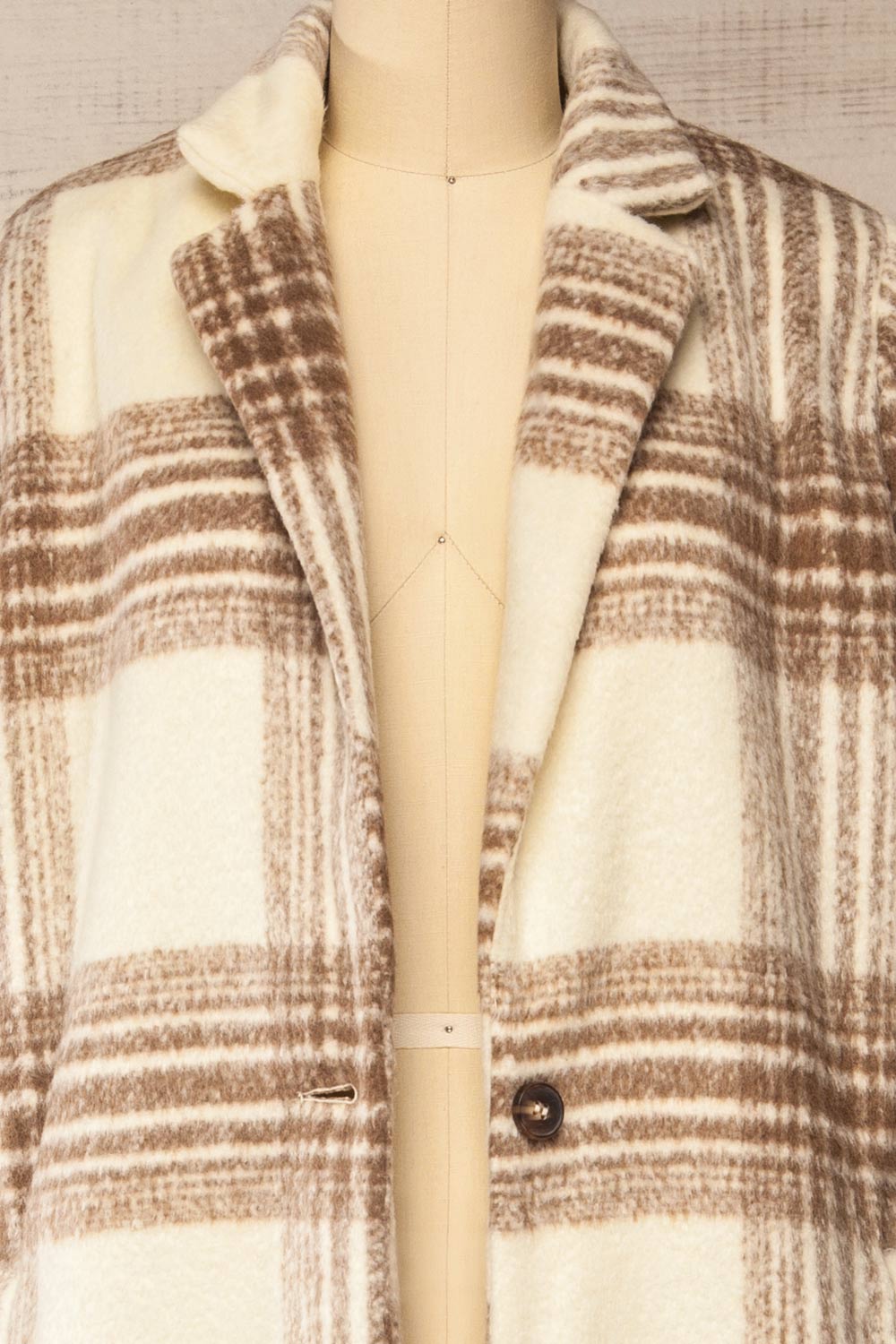 Acadie Plaid Long Coat | La petite garçonne open