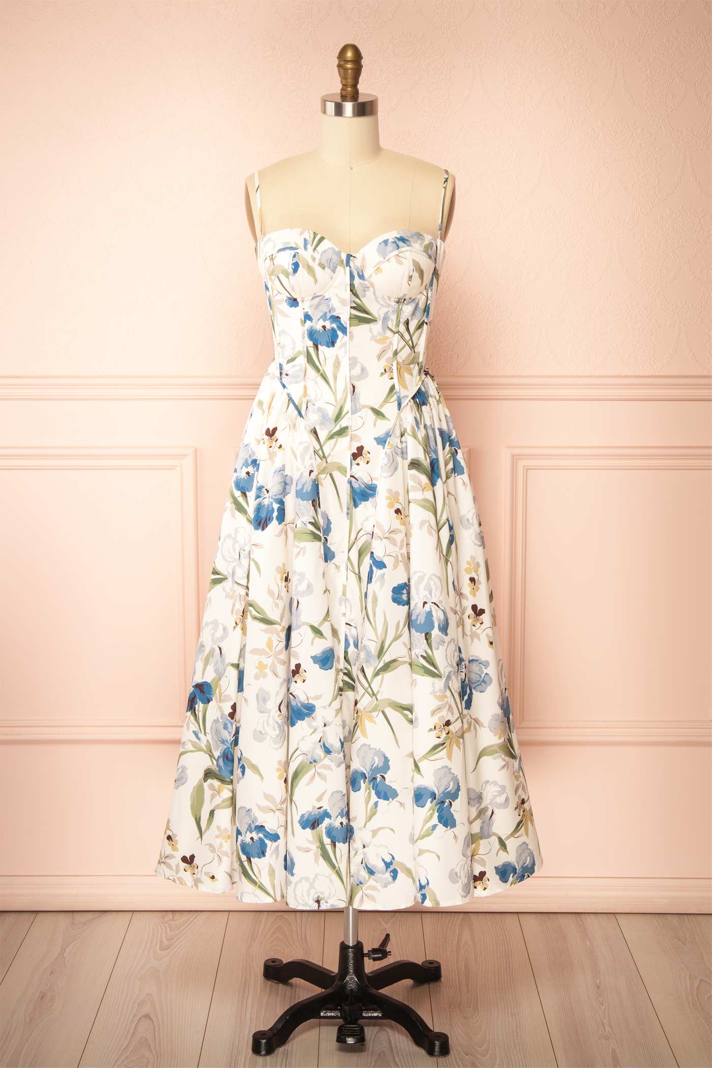 Adalice Floral A-Line Midi Dress | Boutique 1861 front view 