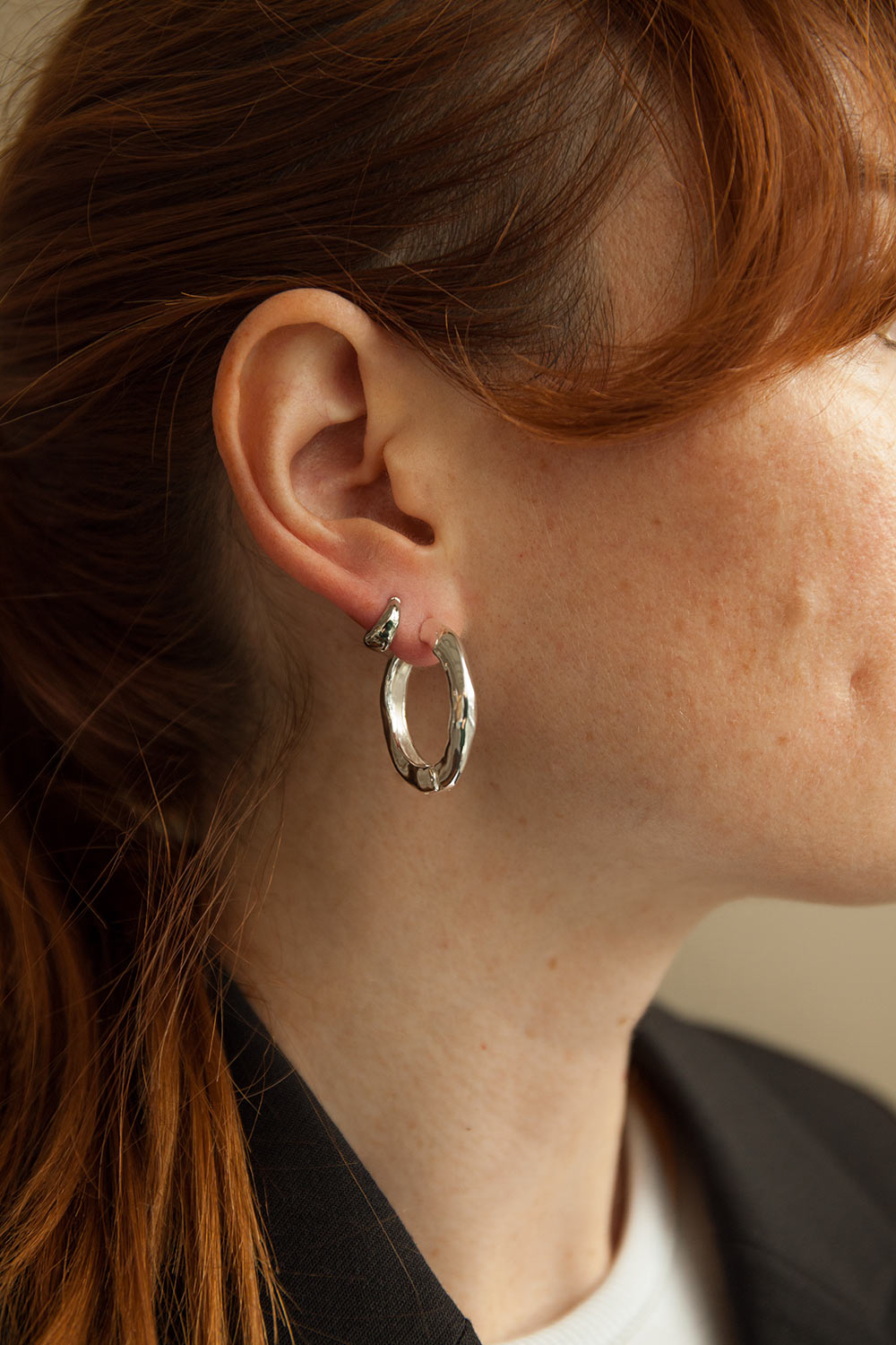 Dardilly Silver Small Hoop Earrings | La petite garçonne model 