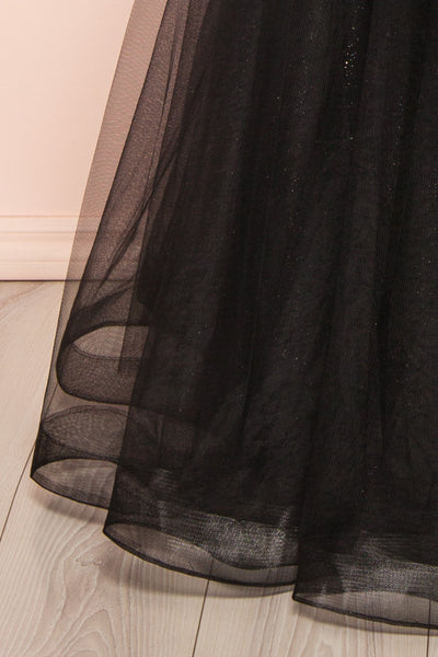 Aethera Black Sparkling Beaded A-Line Maxi Dress | Boutique 1861 bottom
