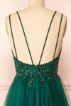 Aethera Green Sparkling Beaded A-Line Maxi Dress | Boutique 1861 back