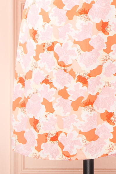 Aghasti Short Pink Floral Wrap Dress | Boutique 1861 bottom