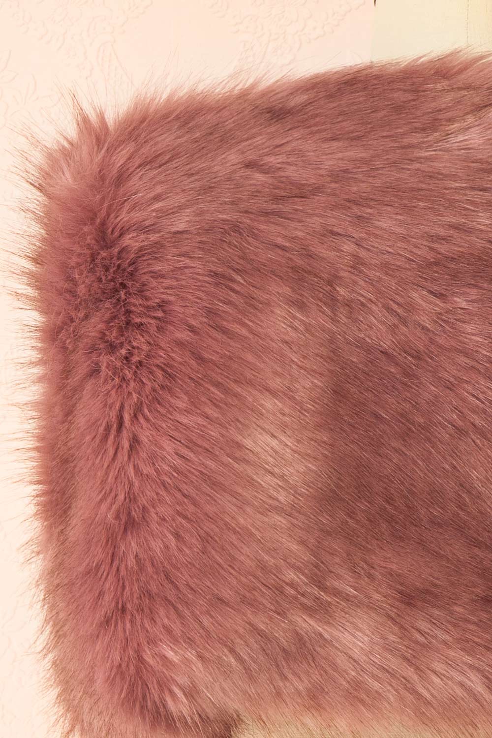 Aglae Mauve Faux Fur Shawl Wrap | Boudoir 1861 back