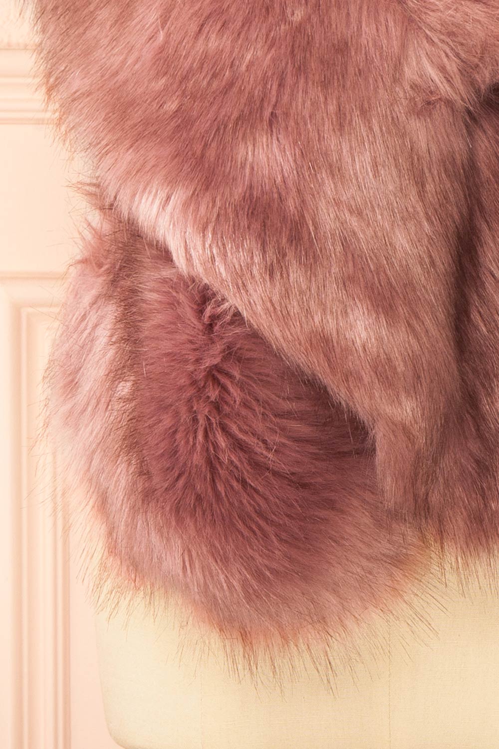 Aglae Mauve Faux Fur Shawl Wrap | Boudoir 1861 bottom