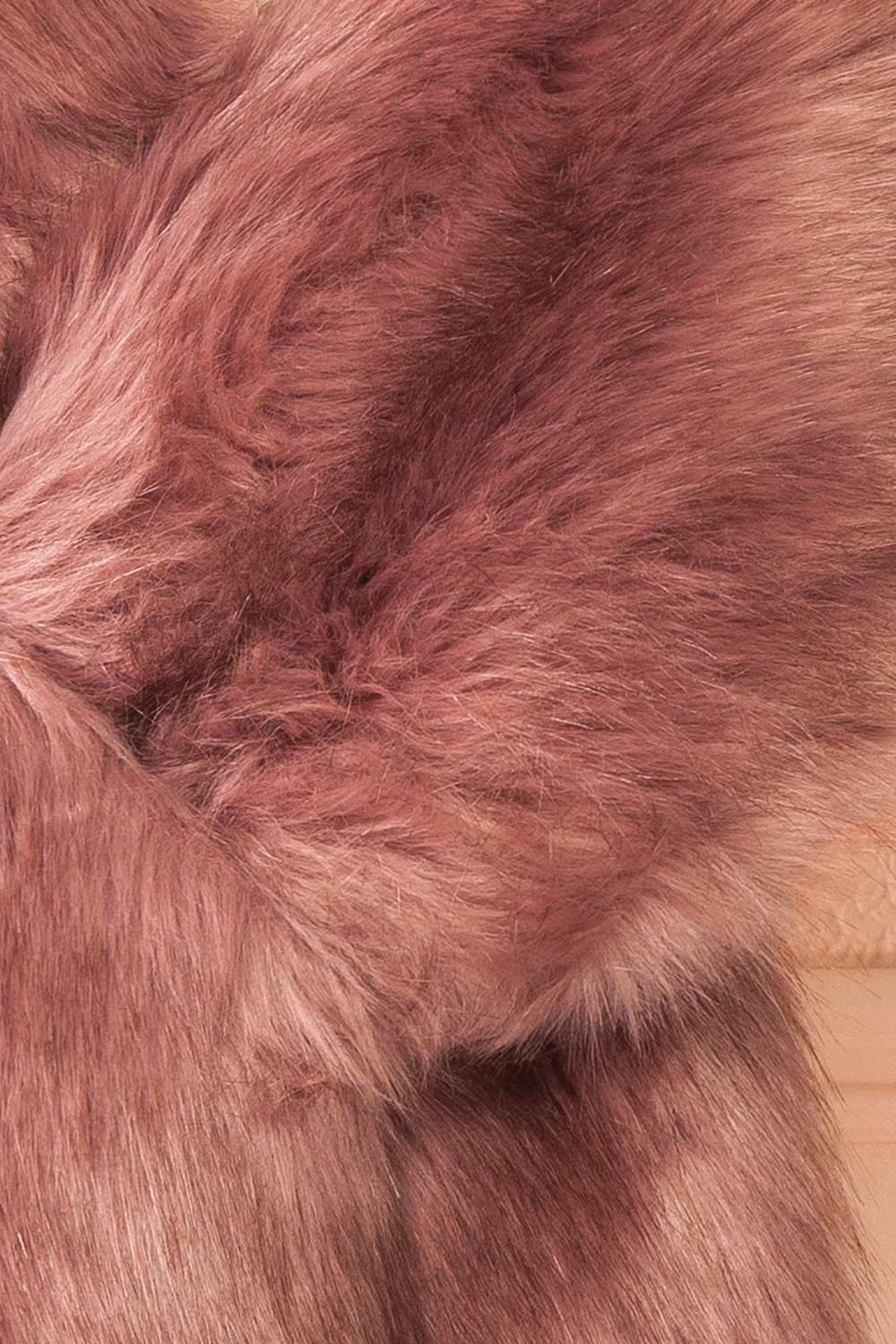 Aglae Mauve Faux Fur Shawl Wrap | Boudoir 1861 fabric 