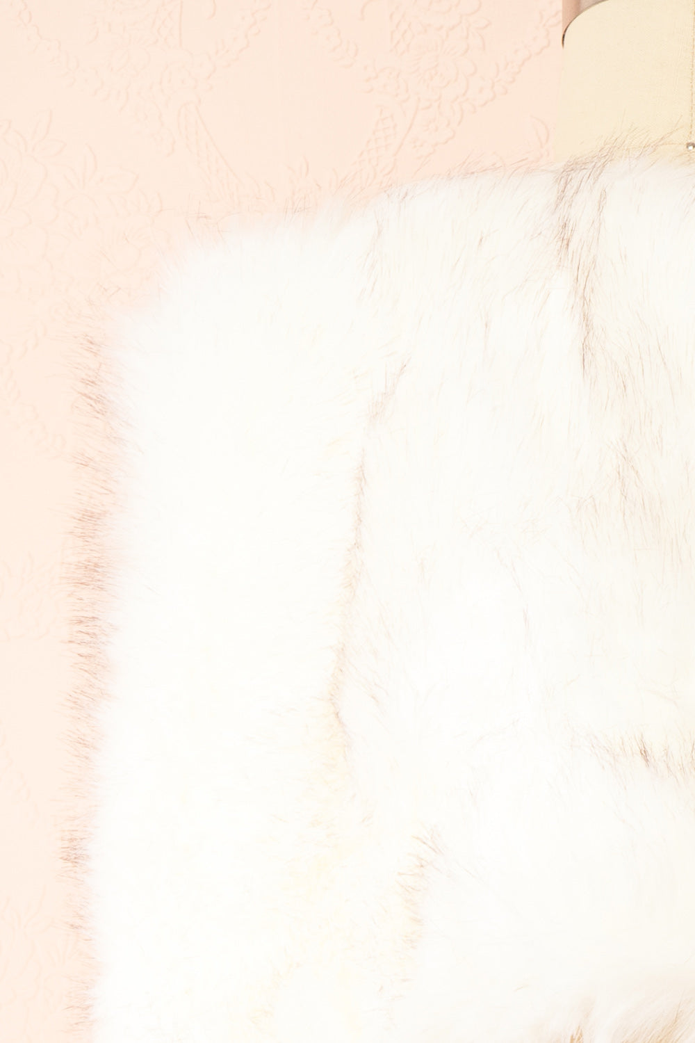 Aglae Silver Faux Fur Shawl Wrap | Boudoir 1861 back