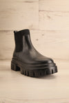 Agora Black Cleated Chelsea Boots | La petite garçonne front view