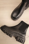 Agora Black Cleated Chelsea Boots | La petite garçonne flat view