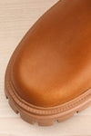 Agora Caramel Cleated Chelsea Boots | La petite garçonne flat close-up