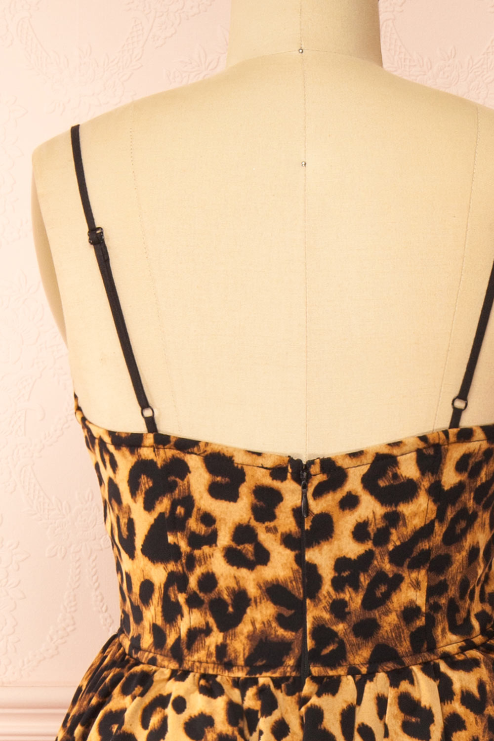 Aidan Leopard Bustier Midi Dress | Boutique 1861 back