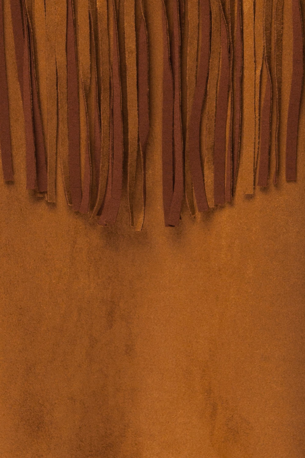 Aiken Brown Faux Suede Jacket with Fringes | La petite garçonne fabric 
