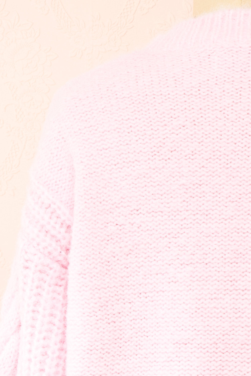 Aishlee Pink Oversized Knit Sweater | Boutique 1861 back close-up