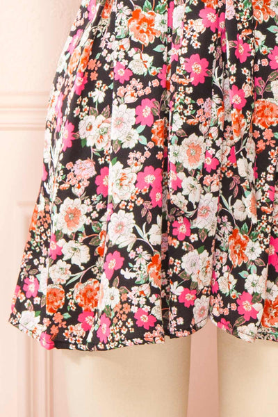 Aislinn Floral Romper w/ Fabric Belt | Boutique 1861 bottom