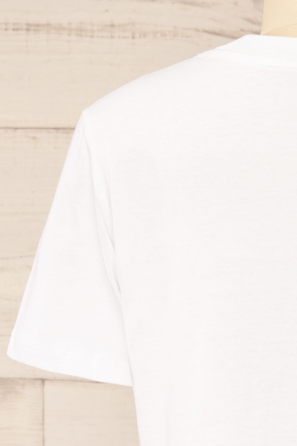 Akita White Cotton Cropped T-shirt | La petite garçonne  back