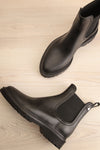Aksai Matte Black Rain Boots | La petite garçonne flat view