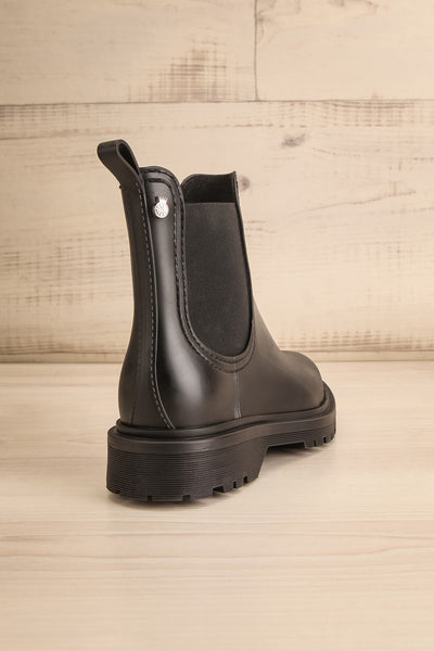 Aksai Matte Black Rain Boots | La petite garçonne back view